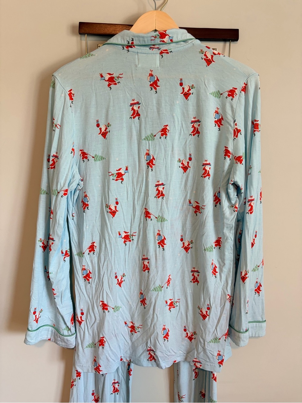 In My Sundays Santa Express Long Sleeve and Pant Pajama Set, size M monogramed - Picture 7 of 10